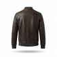 Men's Bomber Jacket | Classic Ribbed Collar Zip-Up with Snap Pockets