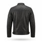 Men’s Matte Black Motorcycle Leather Jacket – Timeless Style
