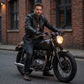 Men’s Matte Black Motorcycle Leather Jacket – Timeless Style