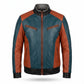 Premium Real Leather Moto Jacket for Men | Two-Tone Racer Design – Slim Fit