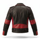 Men's Black & Red Leather Biker Jacket | Genuine Leather Racing Motorcycle Jacket